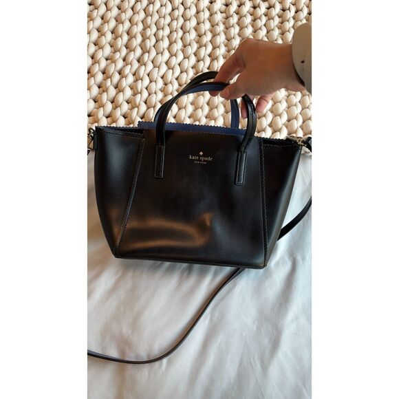 Black & Blue Leather Kate Spade Purse - Picture 1 of 7